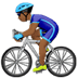 🚴🏾‍♂️ man biking: medium-dark skin tone display on Apple